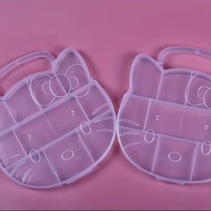 1pc Cute Cartoon Cat Shaped Storage Box - Perfect for Storing Beads, Jewelry, Ac